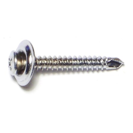 Midwest Fastener Self-Drilling Screw, #8 x 1-1/4 in, Black Oxide Chrometint Pan Head Phillips Drive, 15 PK 67005